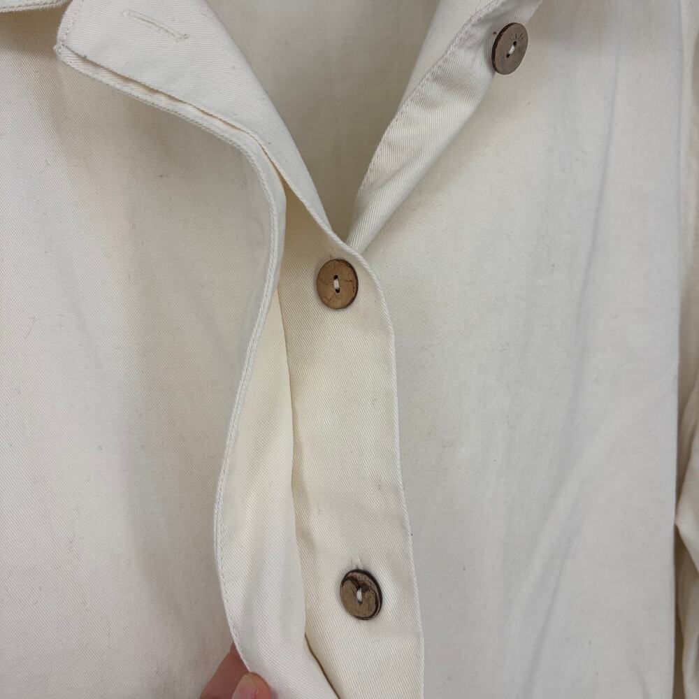 World Market Women's Ecru Beige Boyfriend Jacket with Pockets Size L/XL - Picture 4 of 7